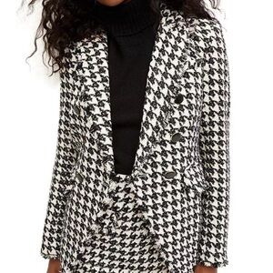 Veronica Beard Black and White Houndstooth Blazer